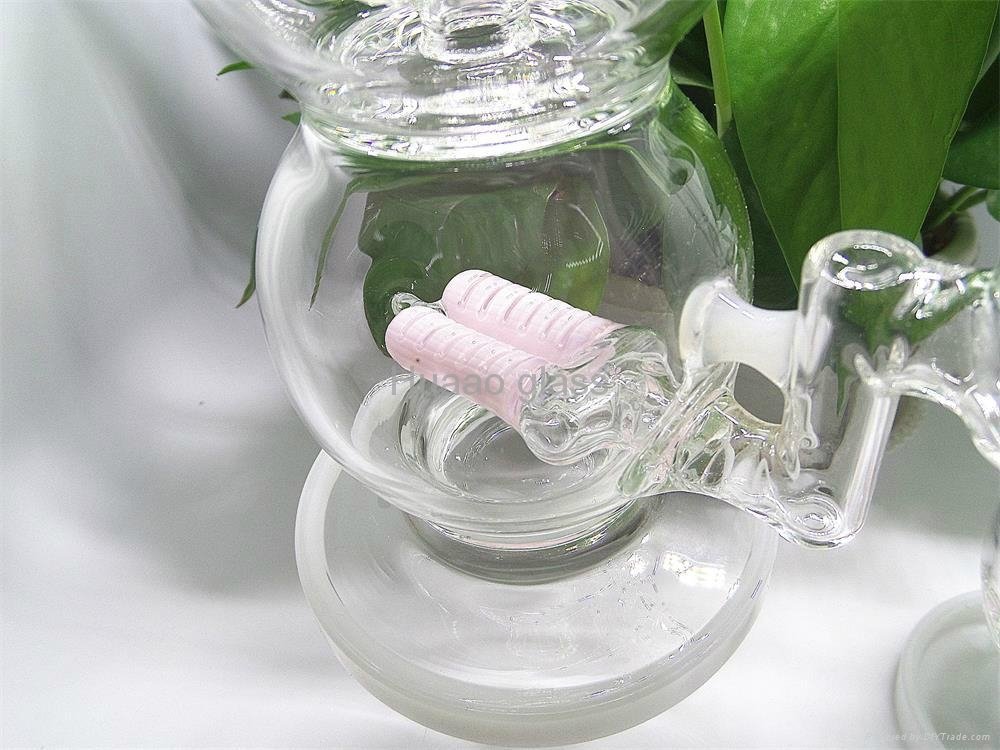 Handmade glass pipes  water bong  recycler made in china 3