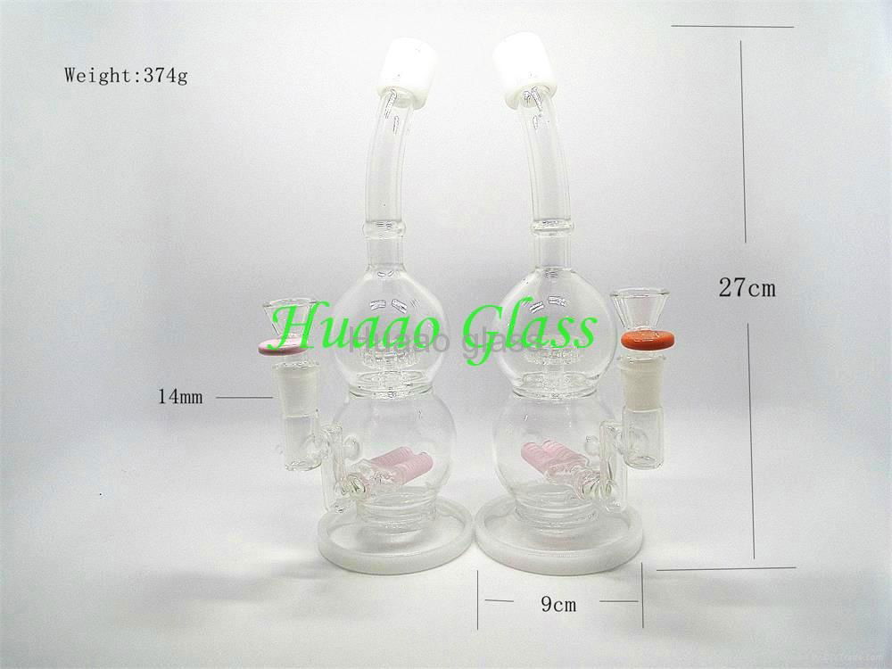 Handmade glass pipes  water bong  recycler made in china 4