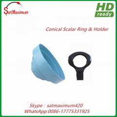 Conical Scalar Ring for C band LNB KU band dish get C Band signal ,