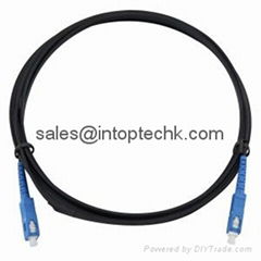 Factory Supply FTTH Sm G657A LC/LC Lzsh FRP Sheath FTTH Outdoor Fiber Optic Drop