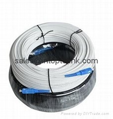 FTTH 2 Core Optical Fiber Cable Preterminated with Sc LC FC St Connectors