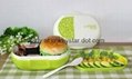  Plastic lunch box Bento box Double layer lunch box Lock lunch box Microwave saf 3
