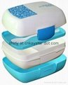 Plastic lunch box Bento box Double layer lunch box Lock lunch box Microwave saf 4