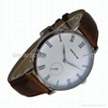 Stainless Steel Real Leather Strap Fashion Watch SMT-1008