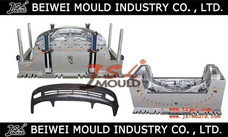 Easy demoulding design vehicle front bumper mold of plastic injection