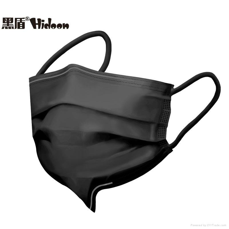 disposable non woven 3 ply black dust mask 2