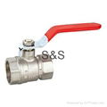 female brass ball valve with steel handle from China 3
