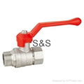 female brass ball valve with steel handle from China 5