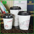 Foaming paper coffee cups