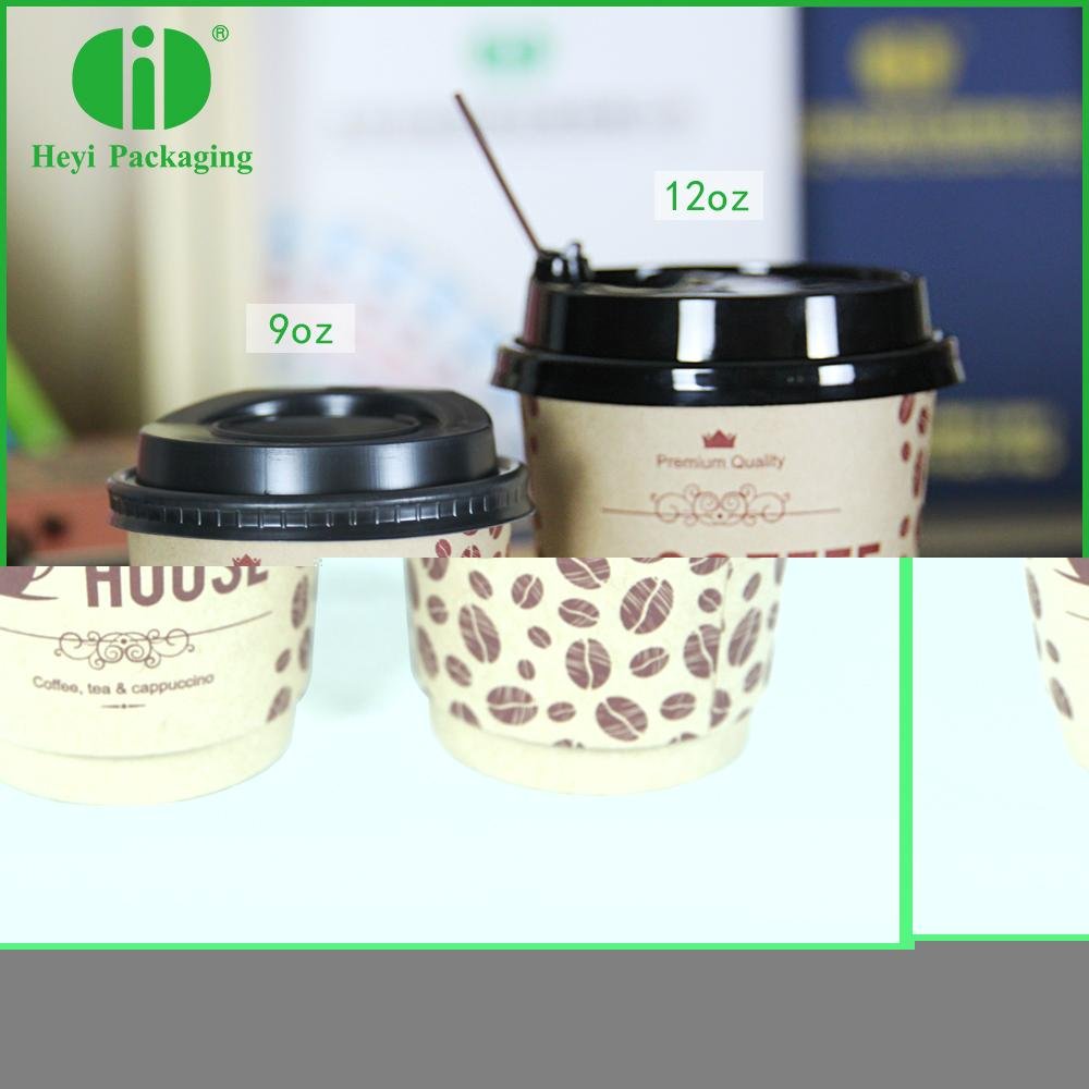 Kraft paper coffee cups double walls paper cup 2
