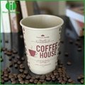 Kraft paper coffee cups double walls paper cup