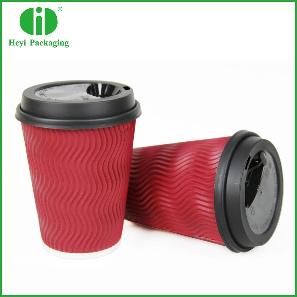 ISO9001 certificated take away ripple wall paper coffee cups  2