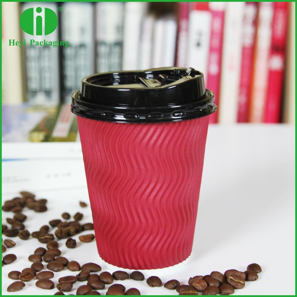 ISO9001 certificated take away ripple wall paper coffee cups  3