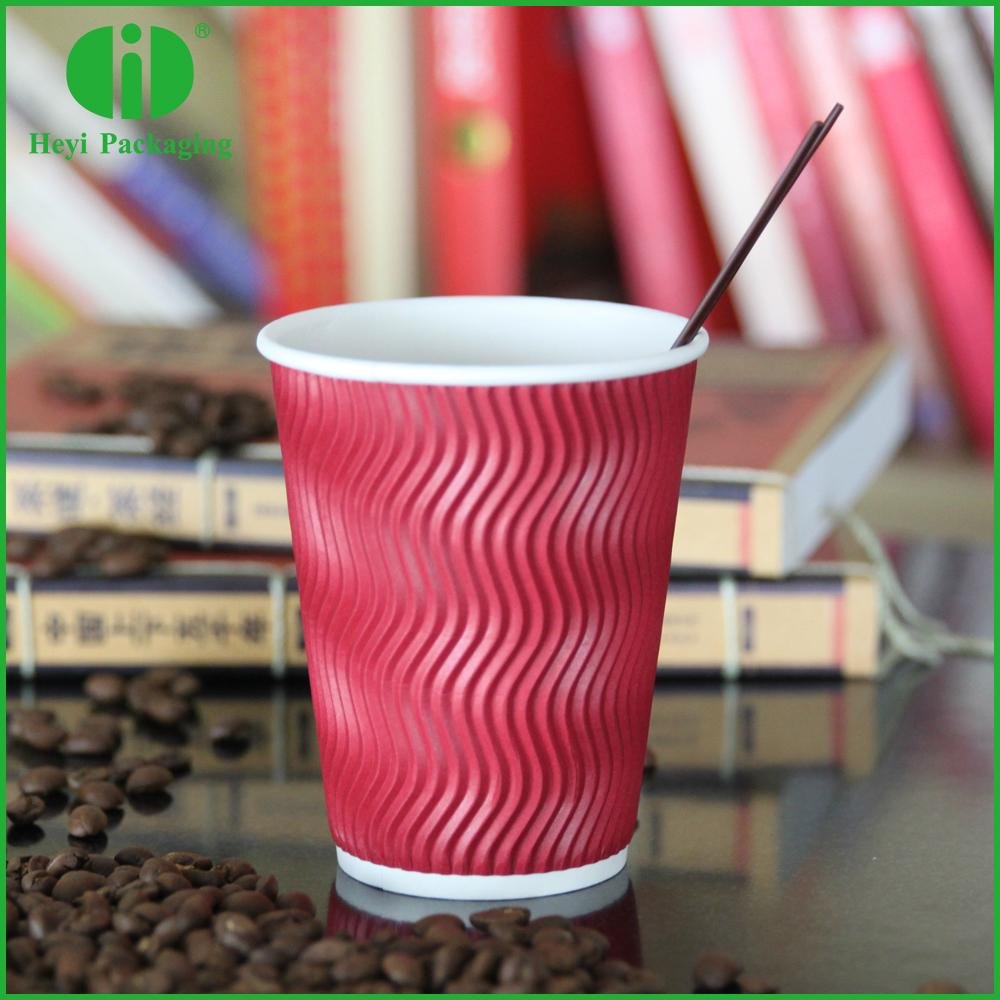 ISO9001 certificated take away ripple wall paper coffee cups  4