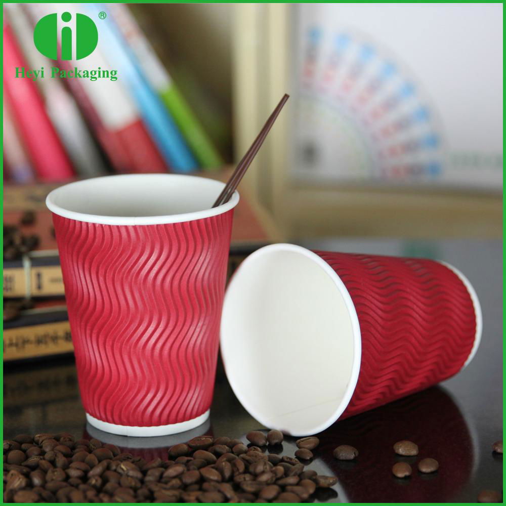 ISO9001 certificated take away ripple wall paper coffee cups  5