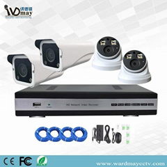 4chs H.265 1080P Full Color in Day & Night POE IP Camera Systems