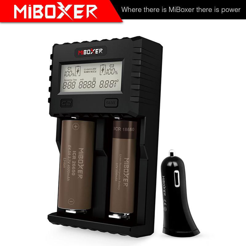 Miboxer C2-3000 2 Bay 1.5A Battery Charger 18650