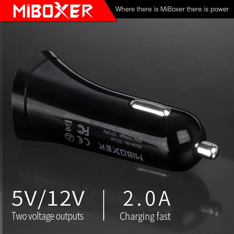 Miboxer CC-24 5V/12V 2 Voltage Outputs 2.0A Car Charger 2