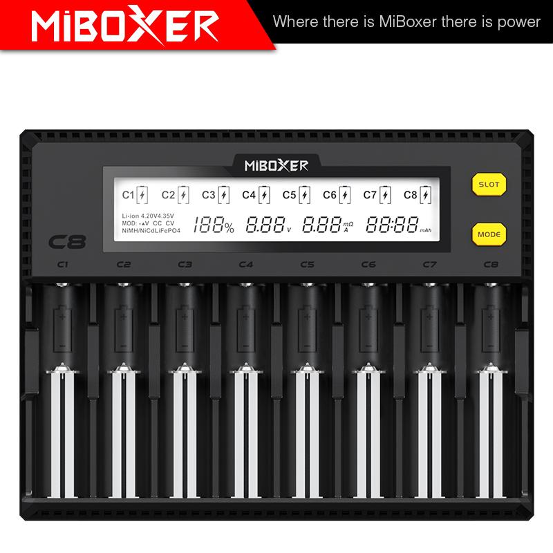 2018 Miboxer Newest C8 Smart Battery Charger 8 Slots for Rechargeable Batteries 3