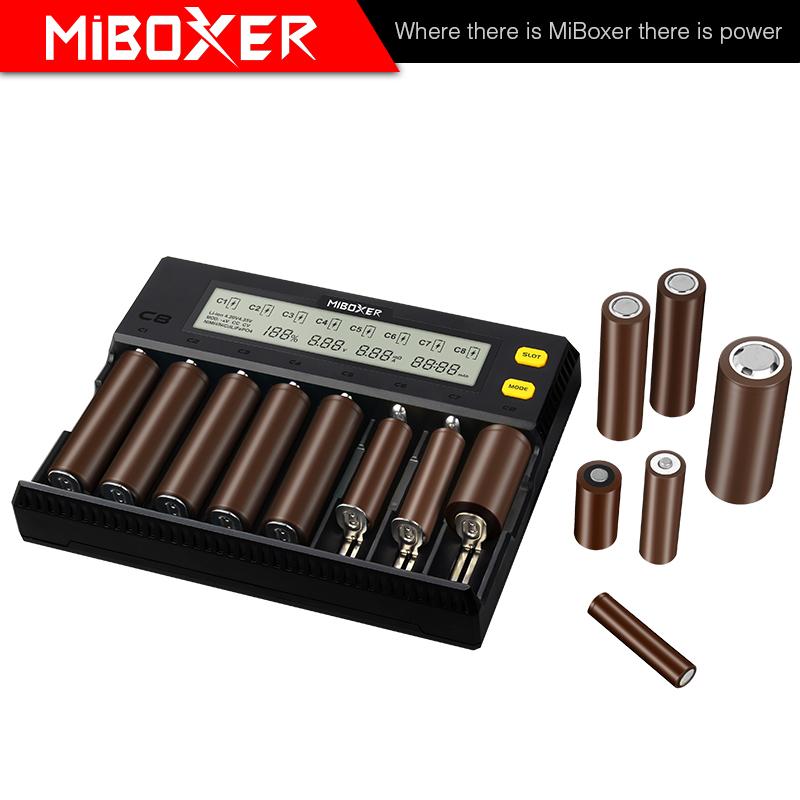 2018 Miboxer Newest C8 Smart Battery Charger 8 Slots for Rechargeable Batteries 5