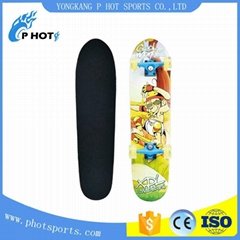 mini longboard double kick skateboard complete