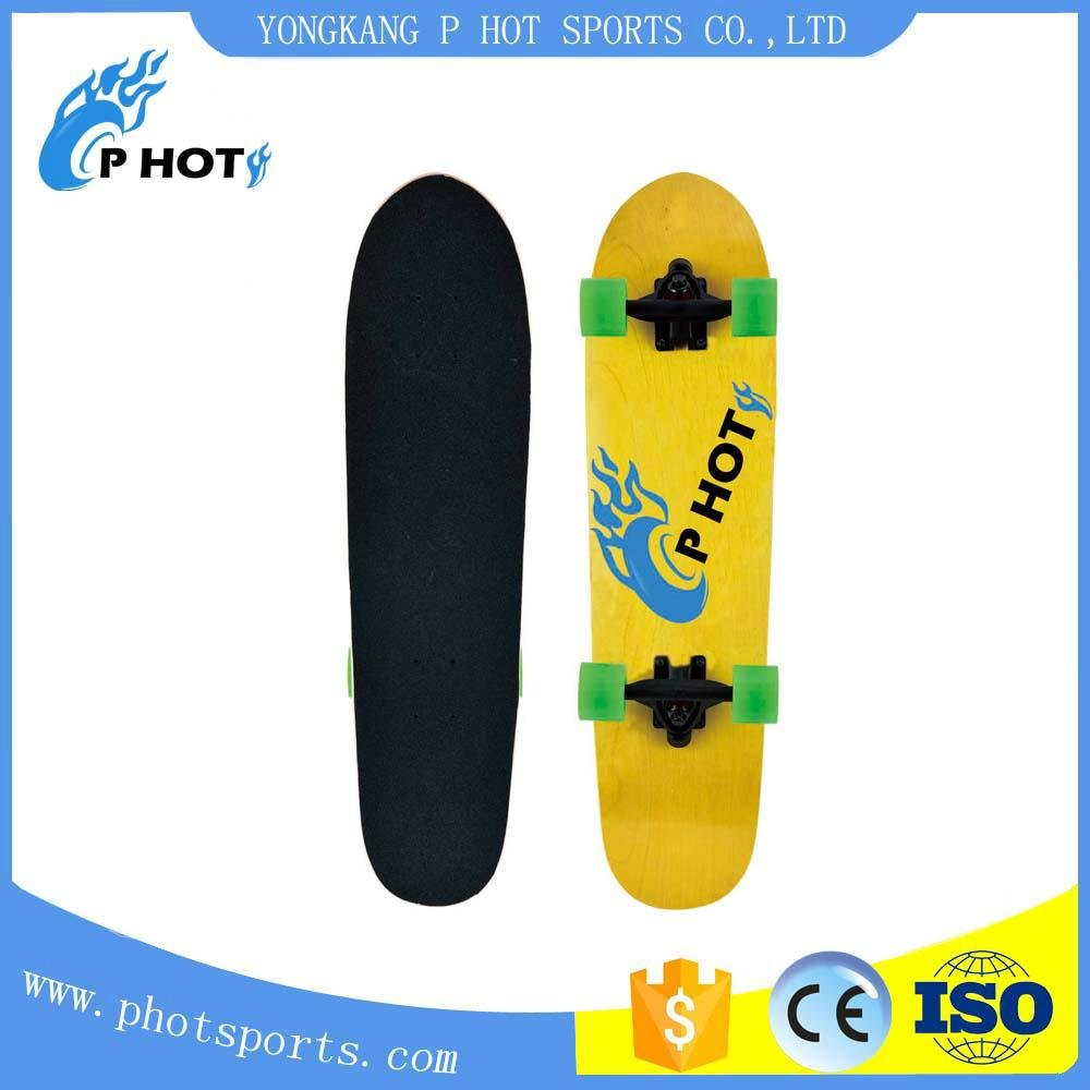 mini longboard double kick skateboard complete 3