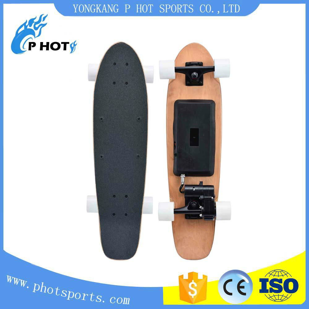 powered electric skateboard with remote control 