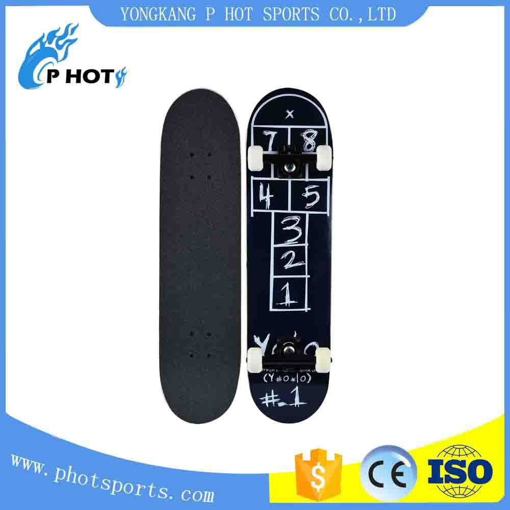 new canadian maple top quality PU wheel kick skateboard 2