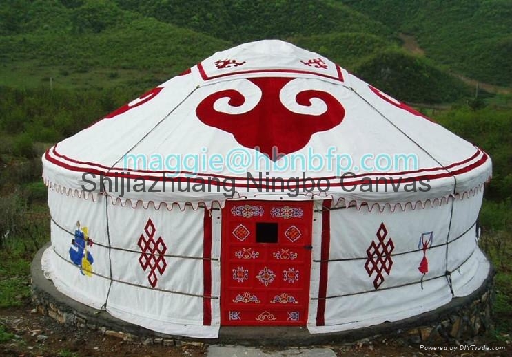 5m wooden frame yurt NB01 Ningbo (China Manufacturer) Cotton