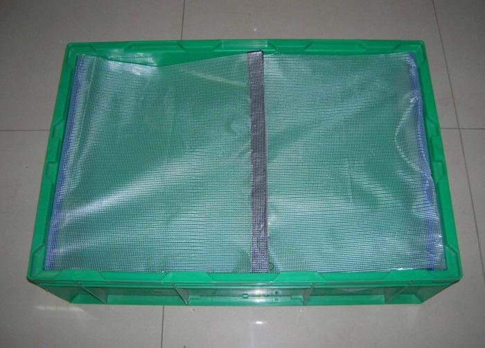 透明PVC夹网布 2