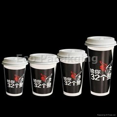 disposable single wall paper cups with lids
