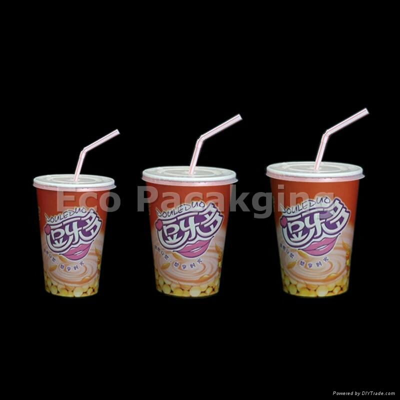 disposable single wall paper cups with lids 2