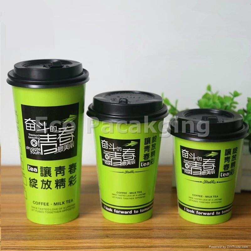 disposable single wall paper cups with lids 5