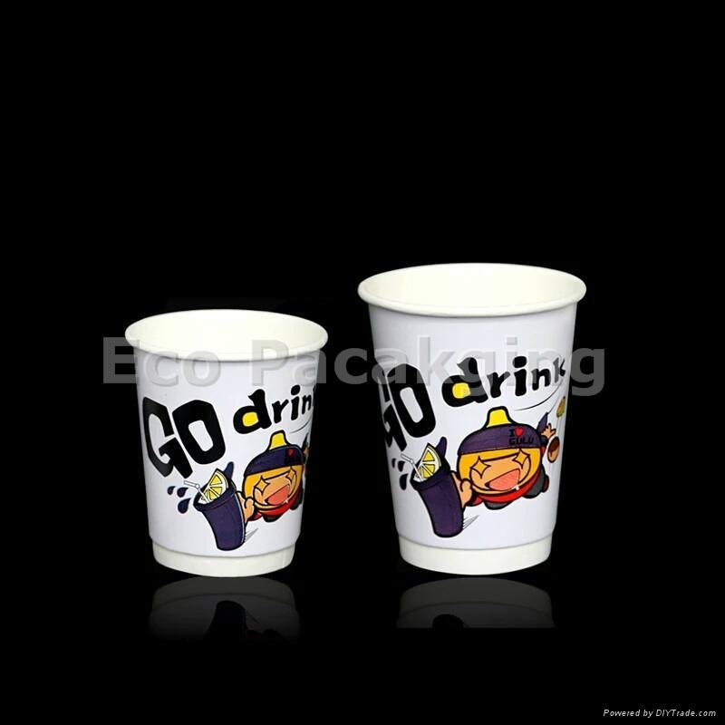 double wall paper cup for hot drinking