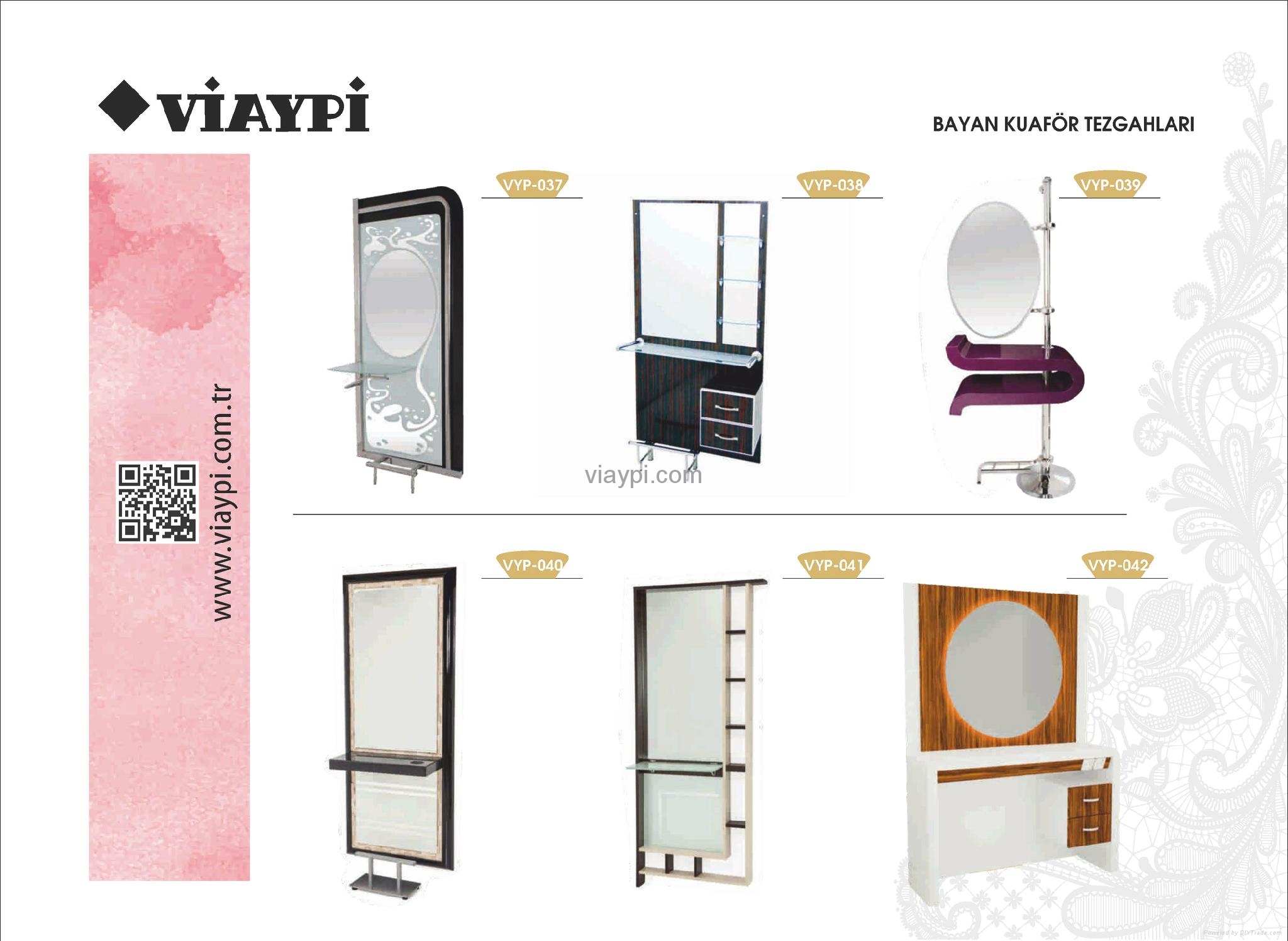 Hairdresser Beauty Salon Mirrors and benches 28 Viaypi (Turkey