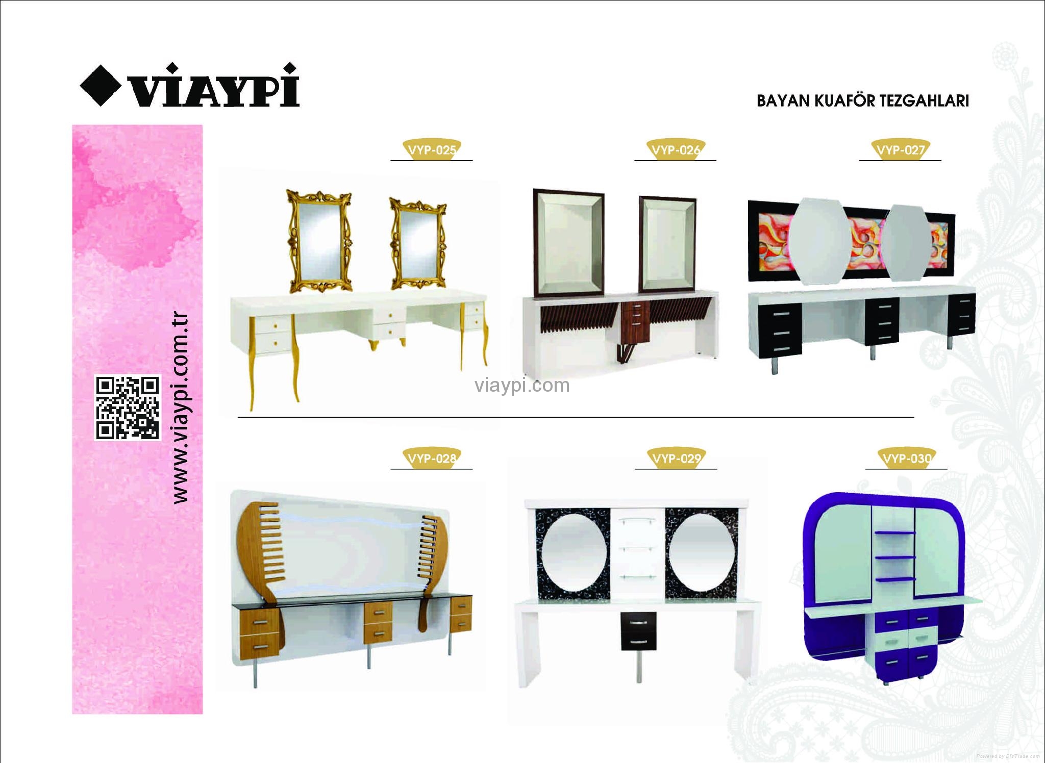 Hairdresser Beauty Salon Mirrors and benches 28 Viaypi (Turkey