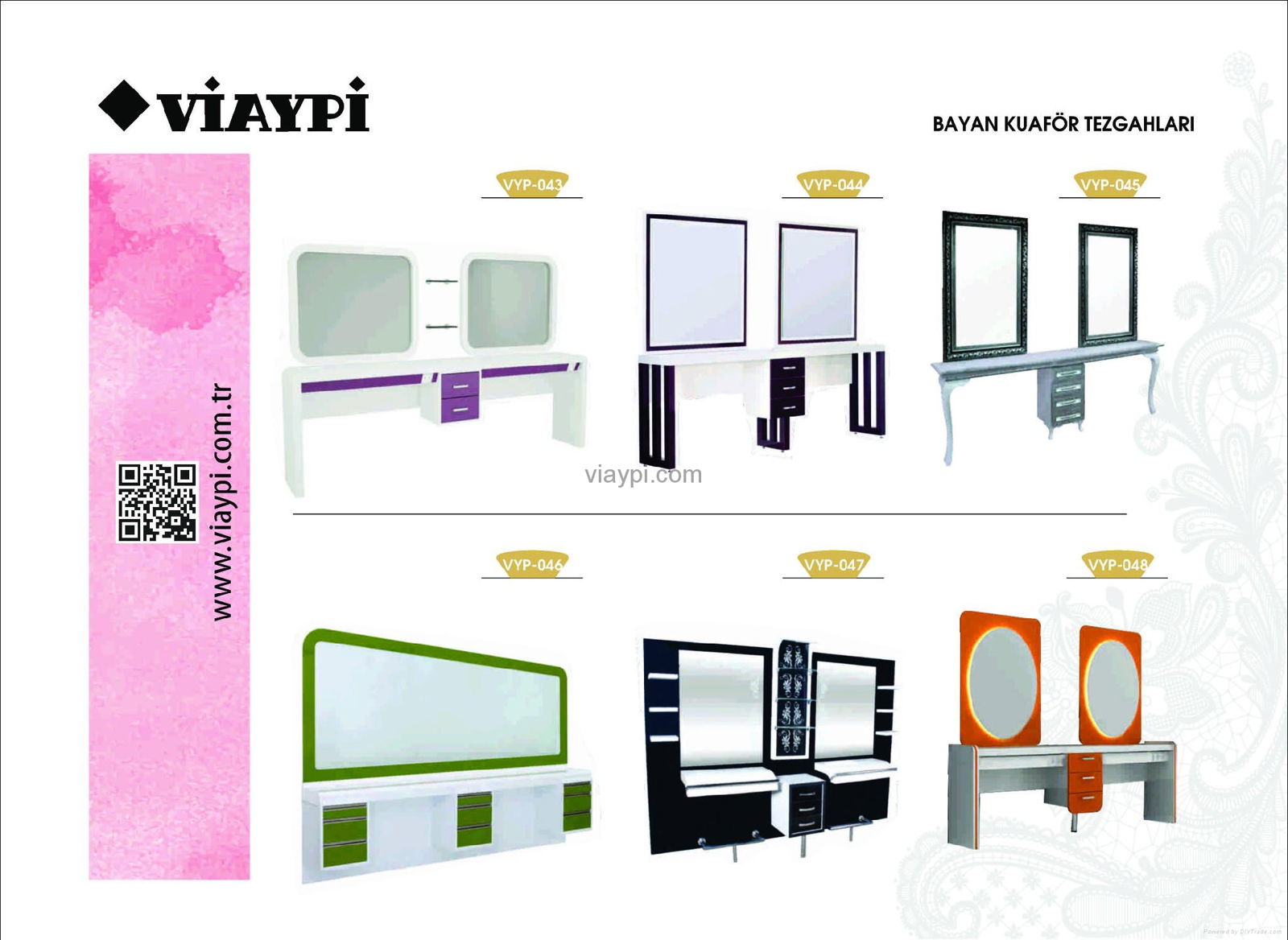Hairdresser Beauty Salon Mirrors and benches 28 Viaypi (Turkey