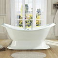 pedestal cast iron double slipper bathtub 1