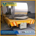 Steel plant electric rail motorised  ferry transfer cart 3