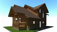 hot sale prefabricated wooden house cheap wood villa log house for sale