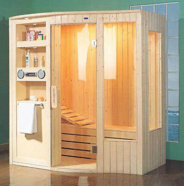 beautiful wooden health sauna steam room design 4