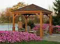 prefabricated fold wooden gazebo design 2