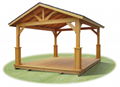 prefabricated fold wooden gazebo design 3