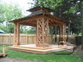 prefabricated fold wooden gazebo design 4