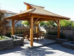 outdoor wooden pavilion