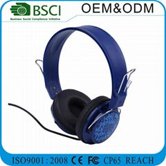 2017 newest stereo headphone custom printed with customized logo