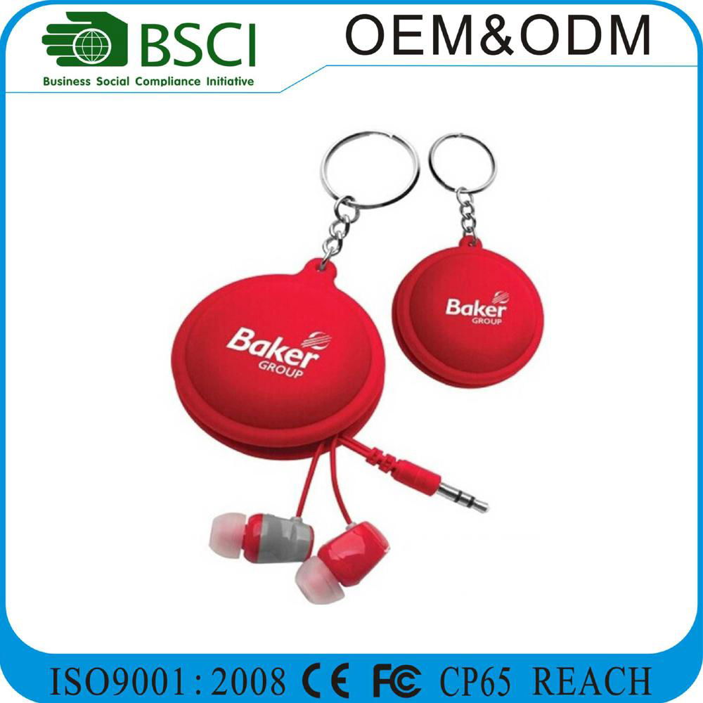 Macaroon Cord Winder with Earbuds for Advertising China