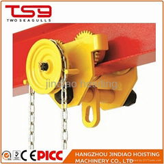 Manufacturer geared beam plain trolley with CE