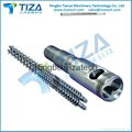 Conical twin screw and barrel for plastic making machine 2