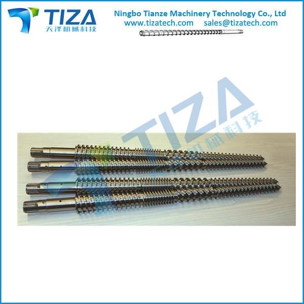 Twin Screws Barrel for plastic profile sheet wooden products